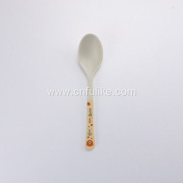 Bamboo Fiber Toddler Ate Plastic Spoon